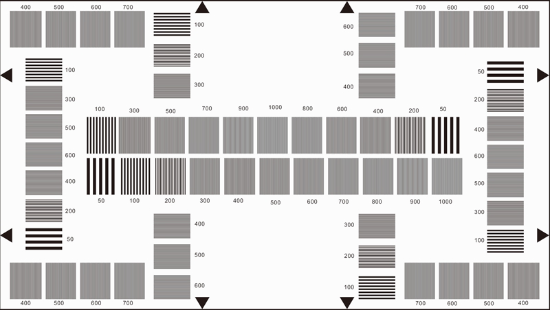 HDTV分辨率測試圖卡反射式